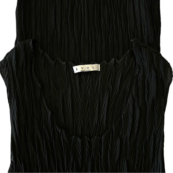 EVOL New York Women’s Black Sleeveless Crinkled Dress Size Small - Picture 2 of 8